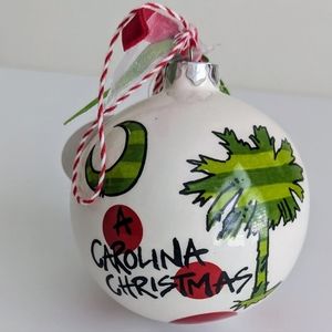 NWT South Carolina MAGNOLIA LANE Christmas Ornament Handpainted Ceramic Ball